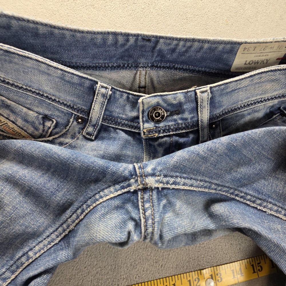 Diesel Jeans Womens 27x34 Blue Lowky Low Rise Slim Straight Made in Italy 008AR - Picture 13 of 16